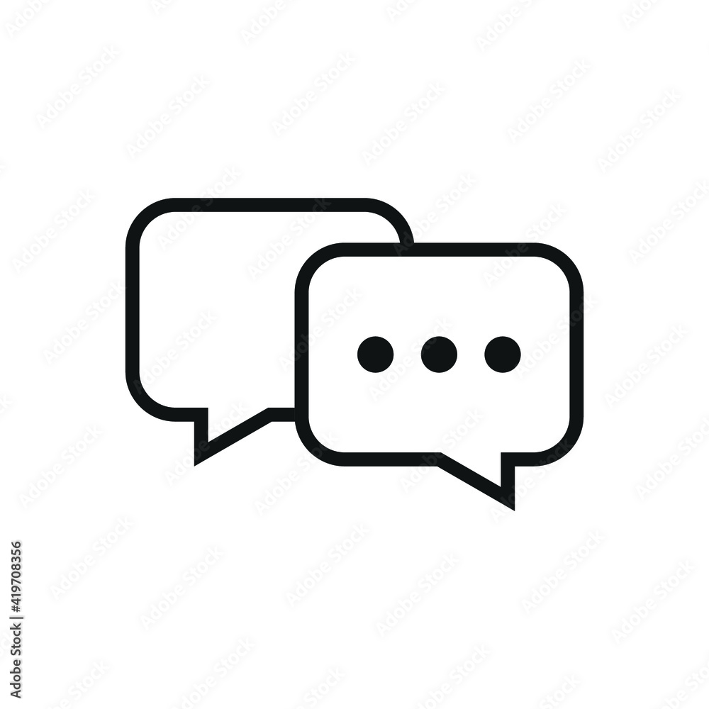 Linear bubble chat icon Linear bubble chat icon