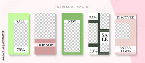 Modern Stories Vector Background.