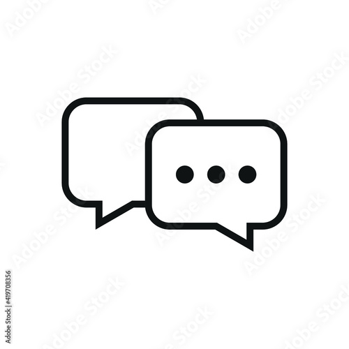 Linear bubble chat icon