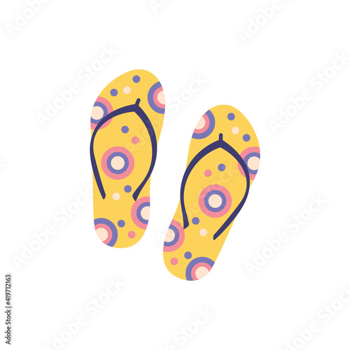 Yellow bright flip flop Icon