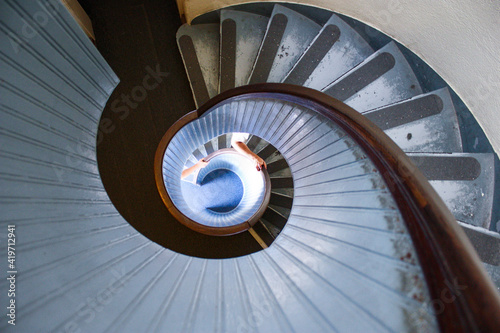 spiral staircase in the lighthouse
