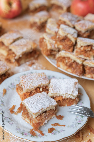 Apple pie slices (traditional hungarian version)