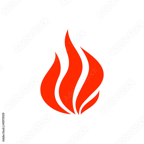 Burning fire, symbol of heat, combustion and passion. Flammable object sign, burning fire blaze ignition isolated icon. Vector Inferno, blazing lit. Flame, orange campfire bonfire, fireproof emblem