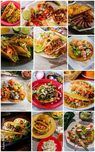 Mexican Cuisine Taco Collage