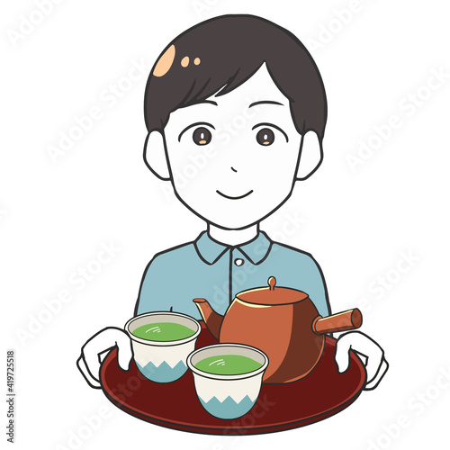 お茶出し　男性
