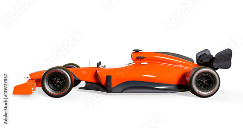 race car in white background side view © DM7