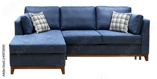 Corner sofa isolated on white background. Including clipping path