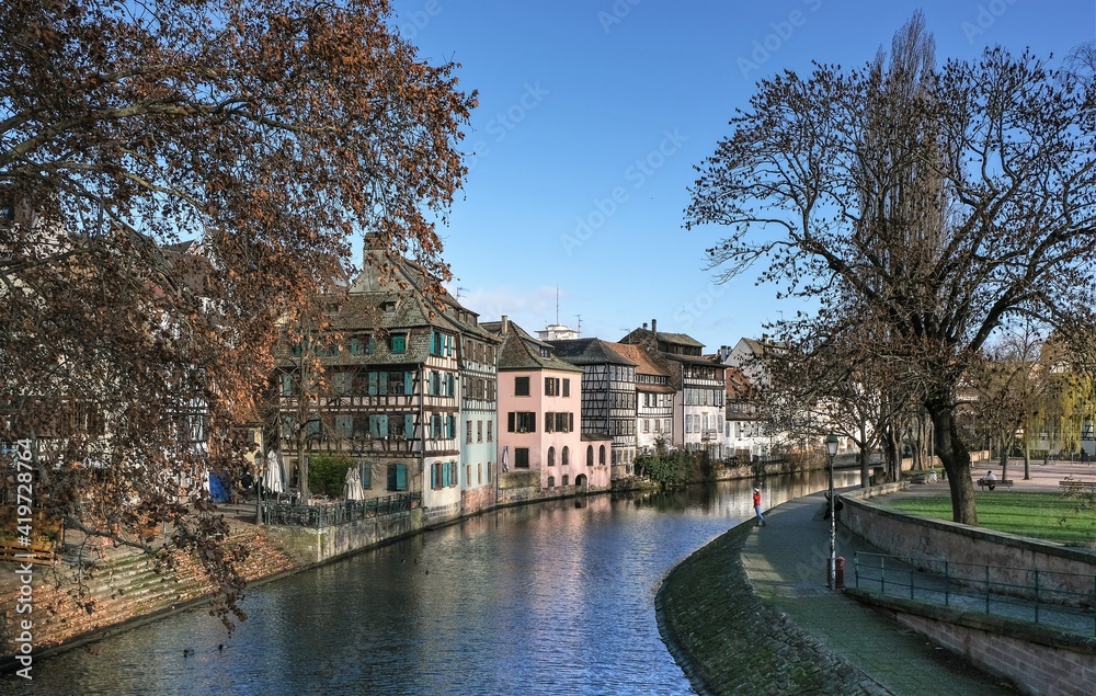 Water canal in Strasbourg, France Water canal in Strasbourg, France