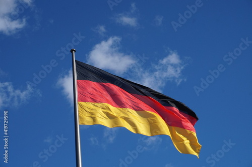 German flag on the sky