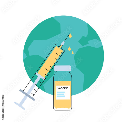 Global vaccination concept