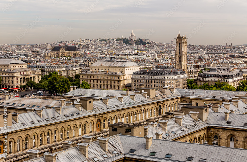 Panorama of Paris from above