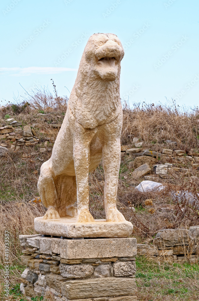 The lions of Delos (fakes) - Delos island - Greece