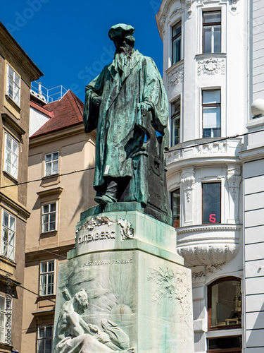Austria, Vienna, Gutenberg monument in Lugeck