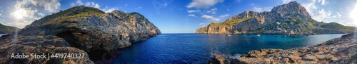 Panorama at Cala Figuera near Formentor on the balearic island of Mallorca, Spain