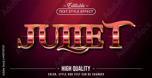 Editable text style effect - text style theme.