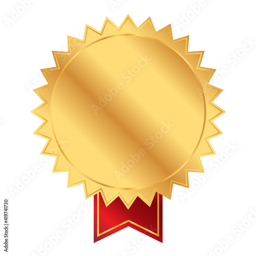 insignia listón dorado para premio oro