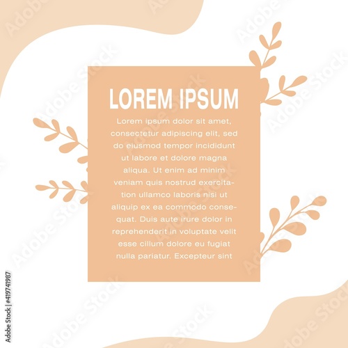 Social media post template design with a dummy text