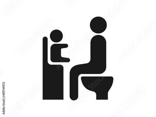 ベビーチェアのあるトイレのアイコン