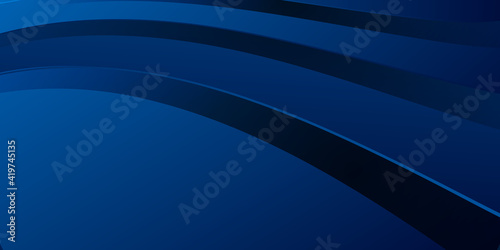 Modern dark blue 3d wave abstract background