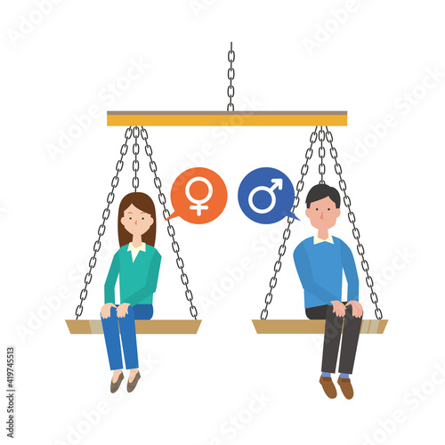 男女平等のイメージイラスト