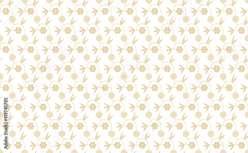 和柄素材　笹蔓柄　シームレスパターン