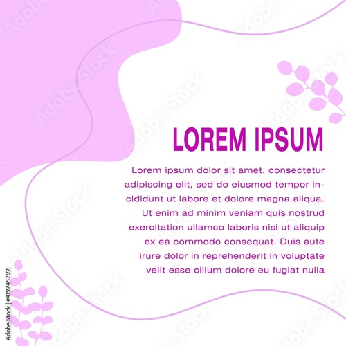 Social media post template design with a dummy text