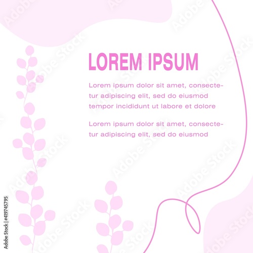 Social media post template design with a dummy text