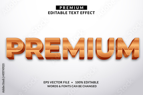 Premium Editable Text Effect Font style. Graphic Styles Templates for Illustrator