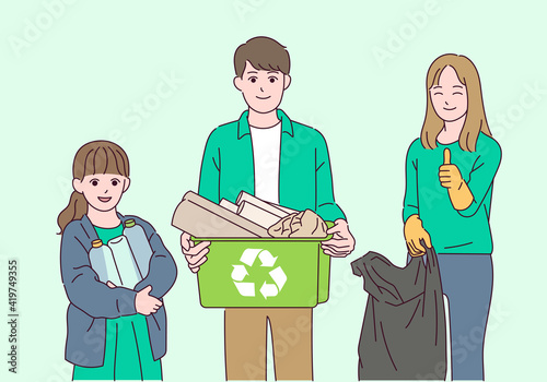 People who pick up trash to protect the environment.