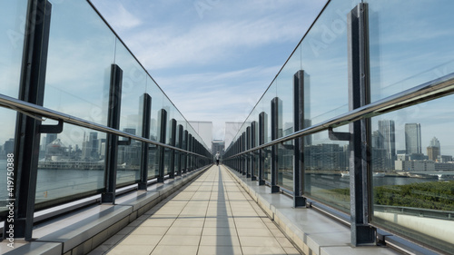Modern glass walkway