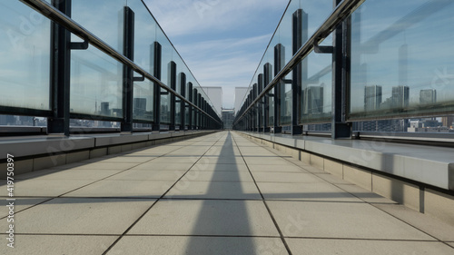 Modern glass walkway