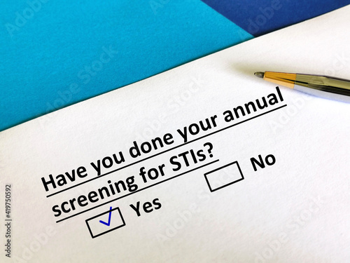 Questionnaire about annual checkup