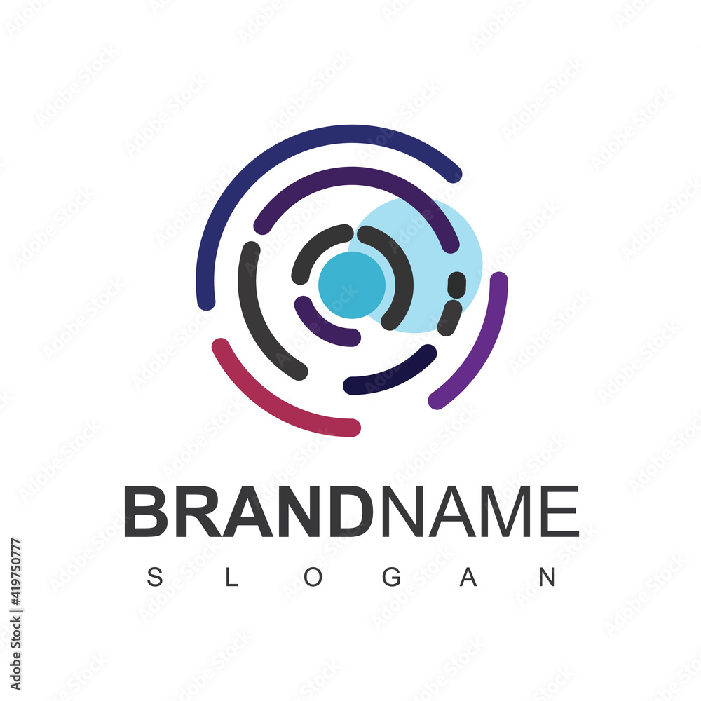 Circle Technology Logo Design Template
