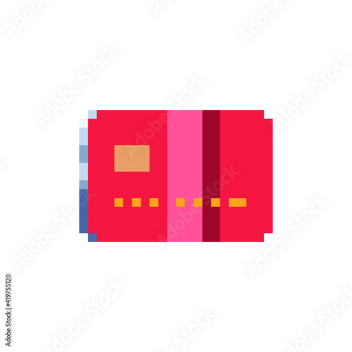 Red credit card icon. Mobile apps design. Isolated abstract vector illustration. Free Download Red credit card icon. Mobile apps design. Isolated abstract vector illustration. - GFXLoad