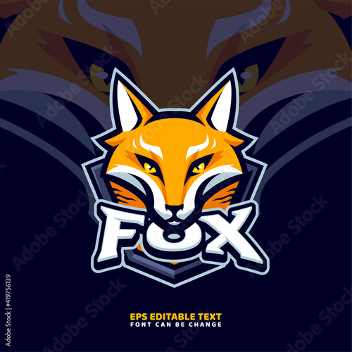 Fox mascot Logo template