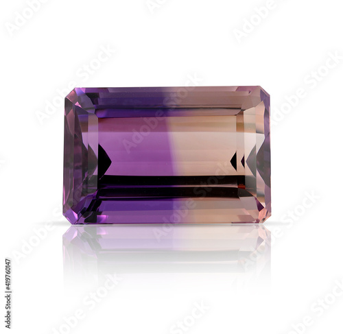 Natural Ametrine loose gemstone with reflection