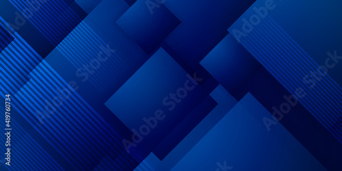 Modern abstract blue square background with 3d concept. Modern blue abstract presentation background with shadow 3d layered light rectangle. Vector illustration design for presentation, banner, cover