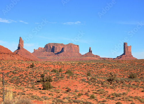 Stagecoach Butte and BigIndian Mesa at Monument Valley, Arizona