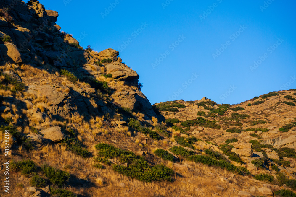 Dessert landscape hills in California