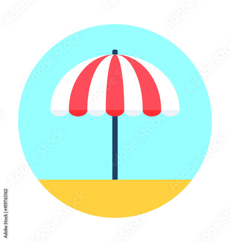 Beach Umbrella Vector Illustration