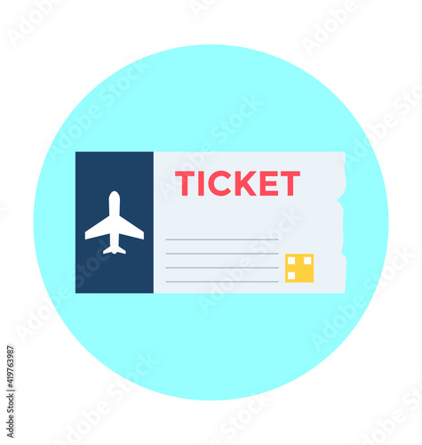 Air Ticket Vector Illustration