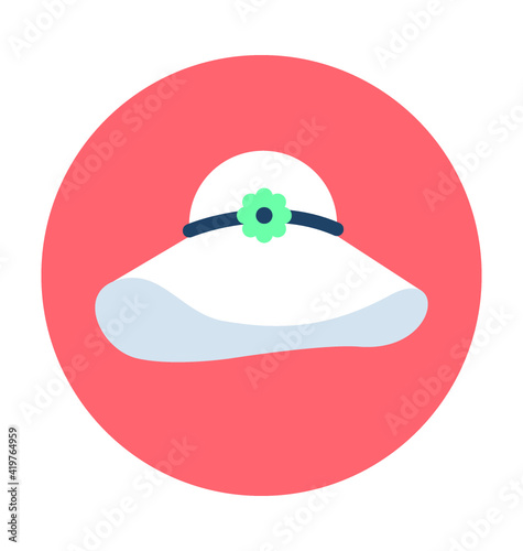 Woman Hat Vector Icon