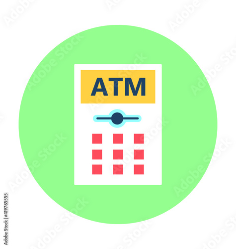 Atm Machine Vector Icon