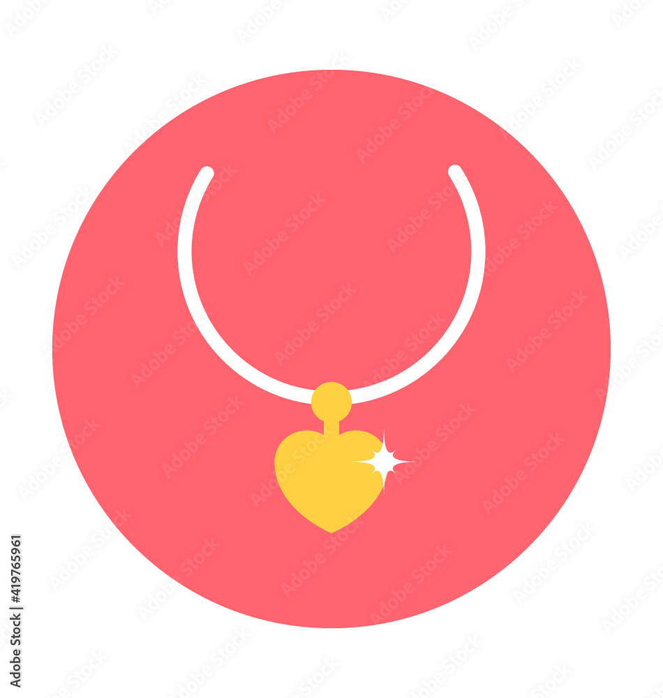 Obraz premium Necklace Vector Icon