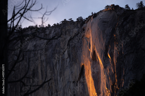 Firefall, Horse Tail Falls, El Capitan, Yosemite National Park photo