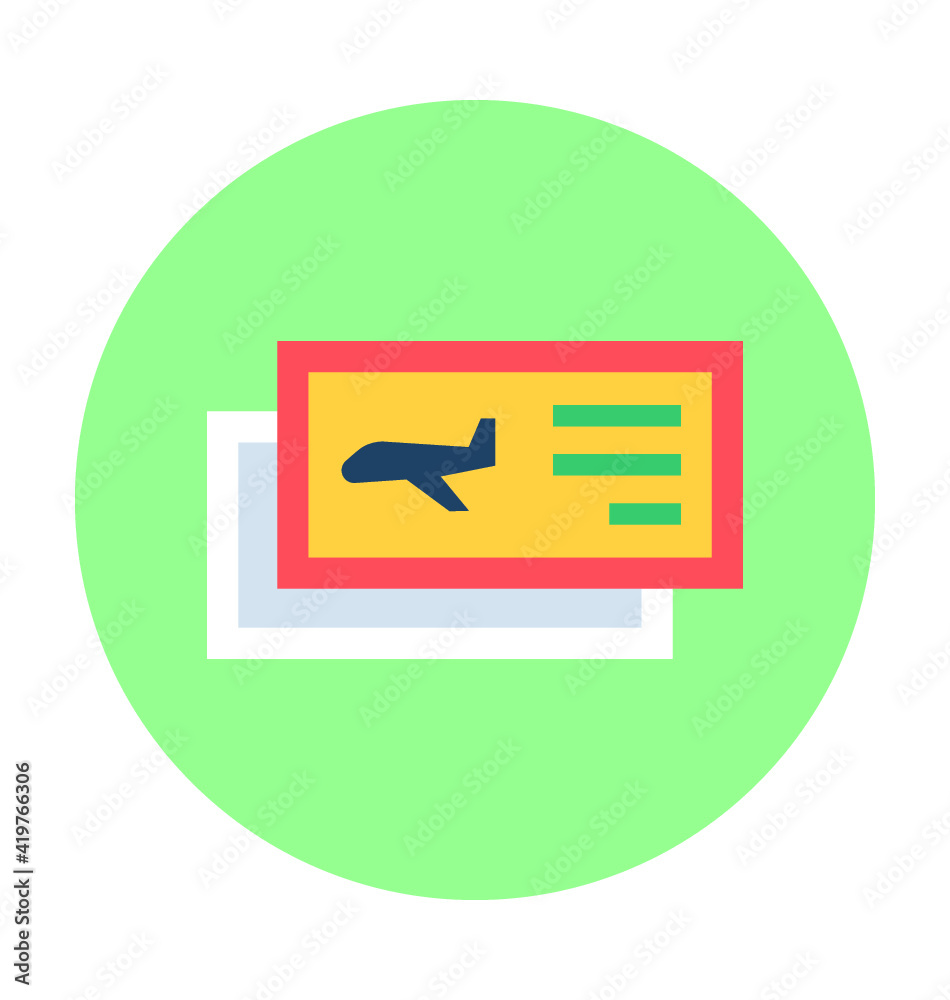 Air Ticket Vector Icon Air Ticket Vector Icon