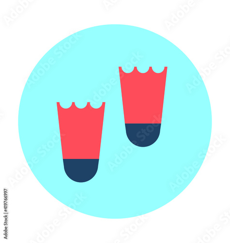 Diving Fins Vector Icon