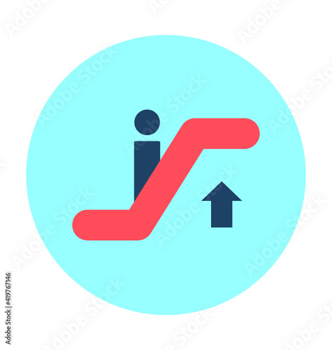 Upstairs Vector Icon