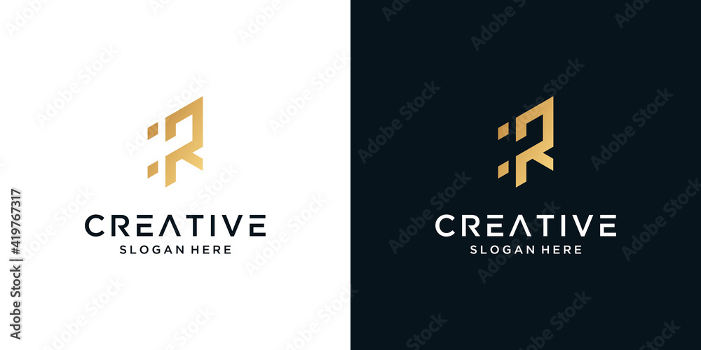 Abstract letter R logo design vector Abstract letter R logo design vector