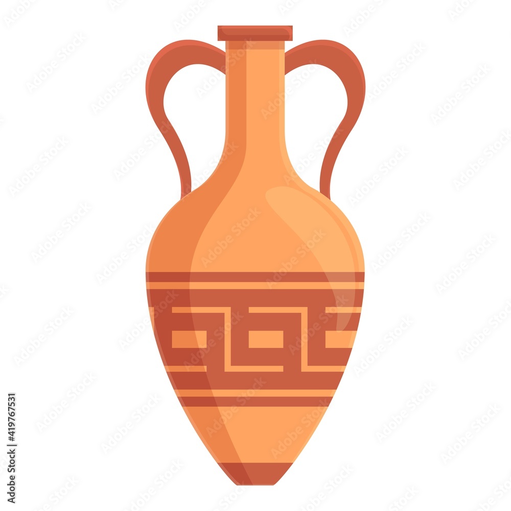 Amphora classical icon. Cartoon of amphora classical vector icon for web design isolated on white background